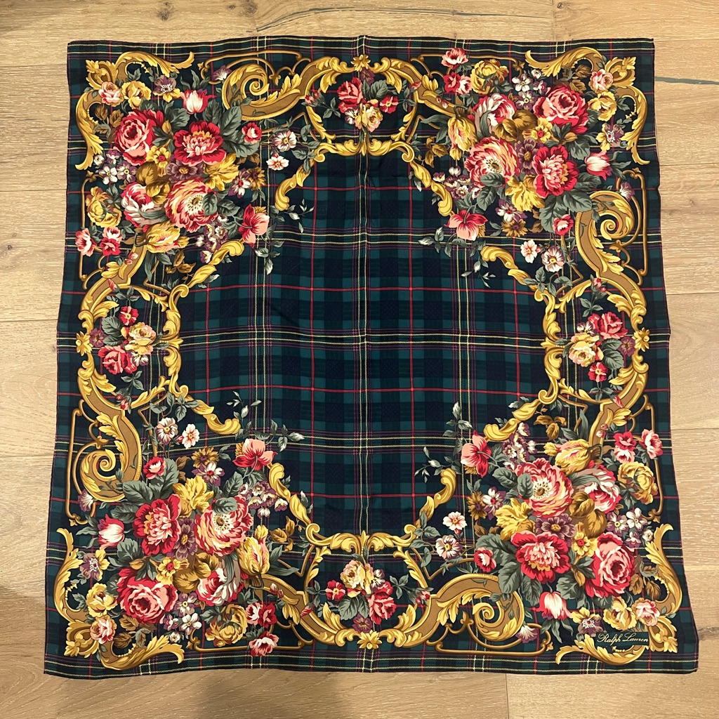 Ralph Lauren 100 Silk Vintage Scarf